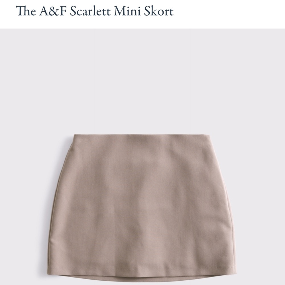 Abercrombie & Fitch Scarlett Mini Skort in Taupe